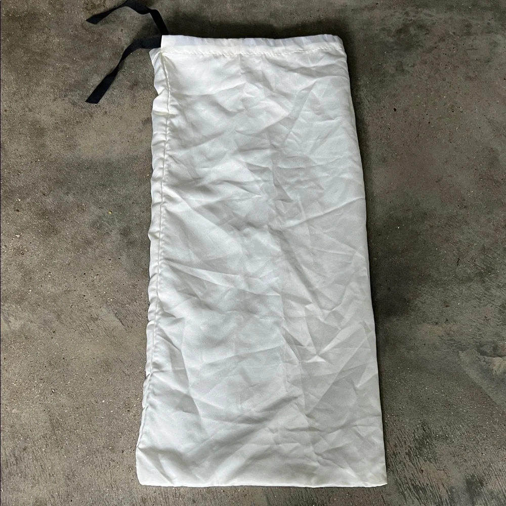 Authentic Gucci White Drawstring Dust Sack with Black Logo